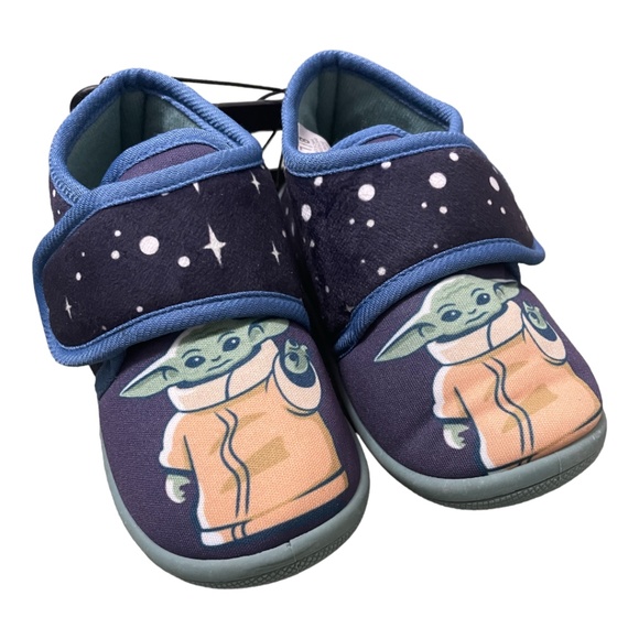 Star Wars Baby Yoda Toddler Slippers With Rubber Soles Size 7/8 - Picture 4 of 9